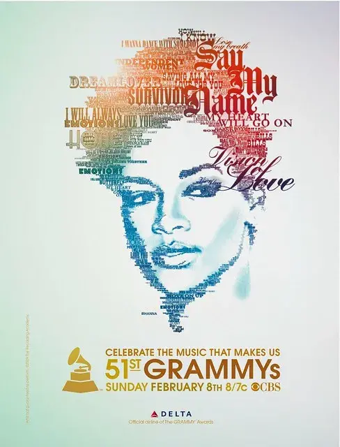 Bdw typographie dessin 51stgrammys