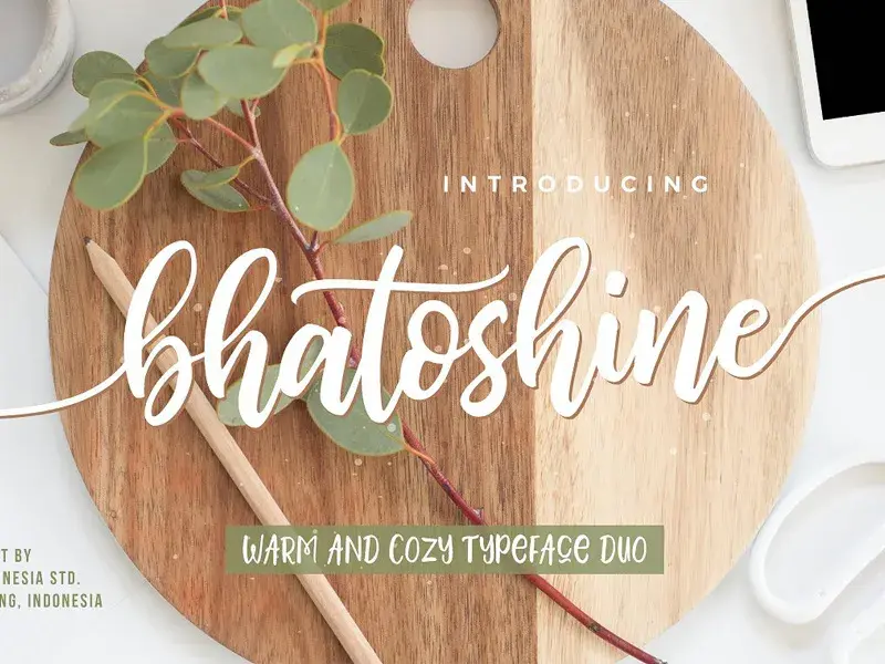 Bdw typographie gratuite bhatoshine fancy kl1t