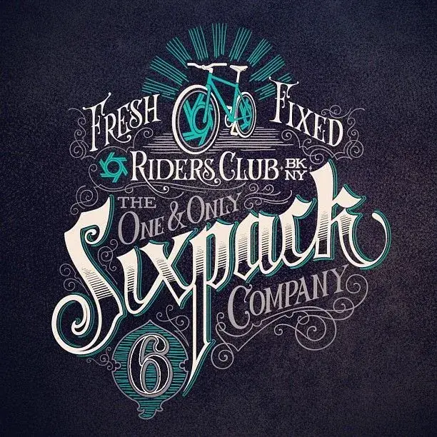 Bdw typographie lettering for sixpack
