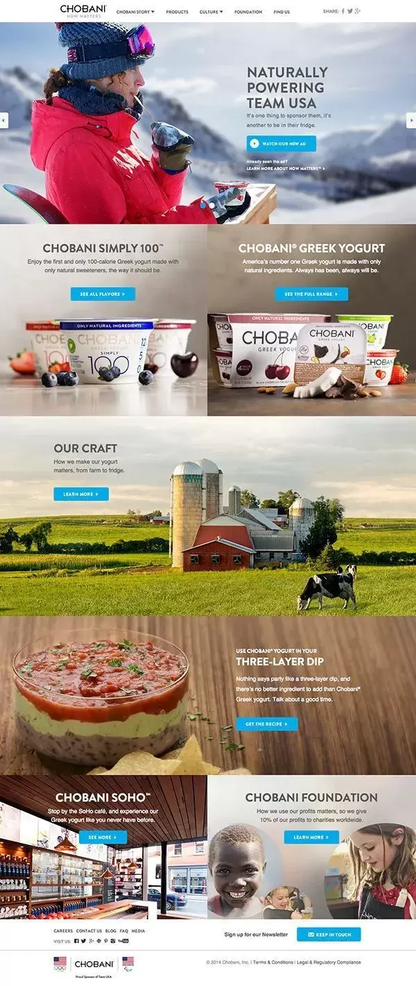 Bdw webdesign full page chobani