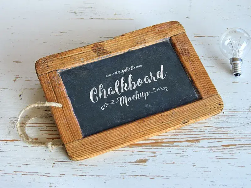 Bdw wooden frame chalkboard zee que