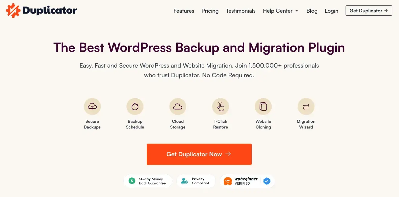 Bdw wordpress plugin staging duplicator