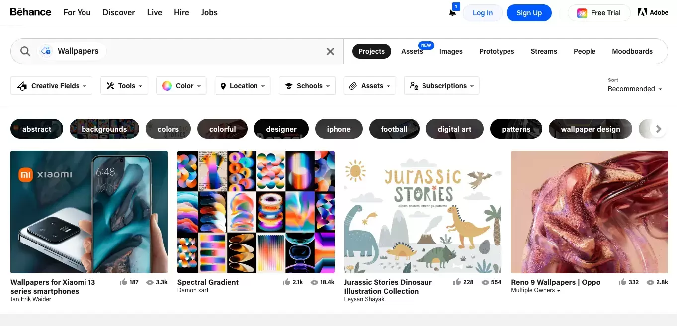 Behance fonds ecran