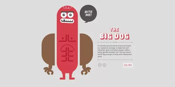 Mascotte webdesign Bigapple hot dog