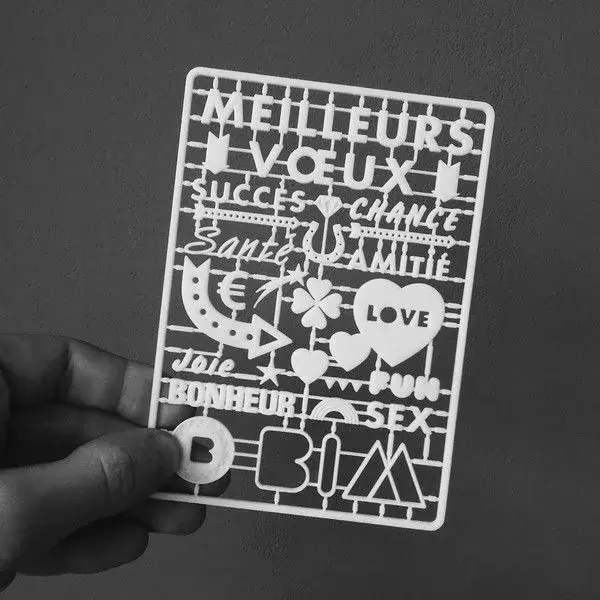 Bim agency 3d printed greeting card