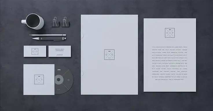 Mockup charte graphique Blank stationery branding mock up par dooca