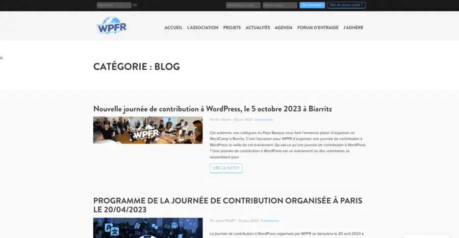 Blog francophone wordpress