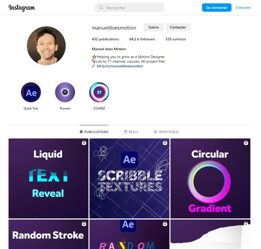 10 comptes instagram motion design - manueldoesmotion
