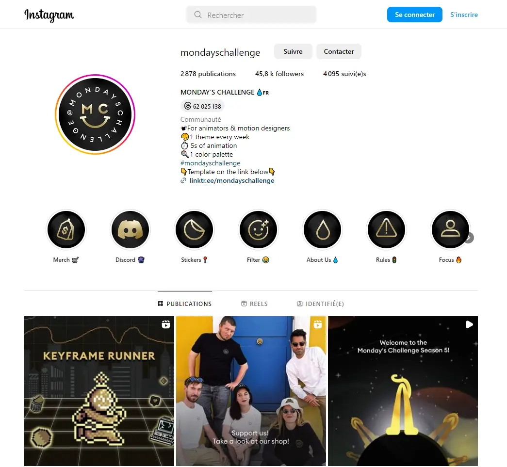 10 comptes instagram motion design - mondayschallenge