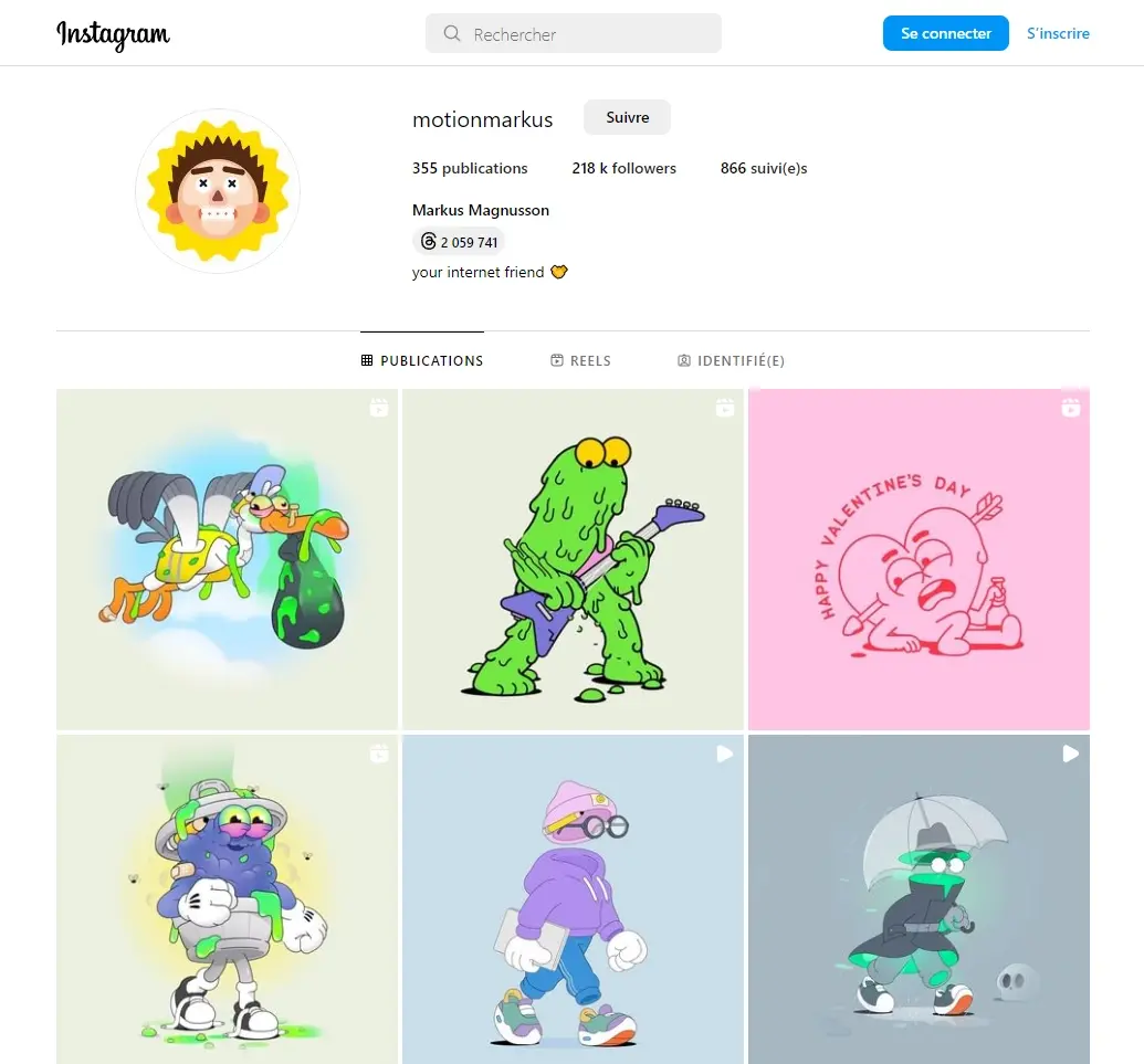 10 comptes instagram motion design - motionmarkus