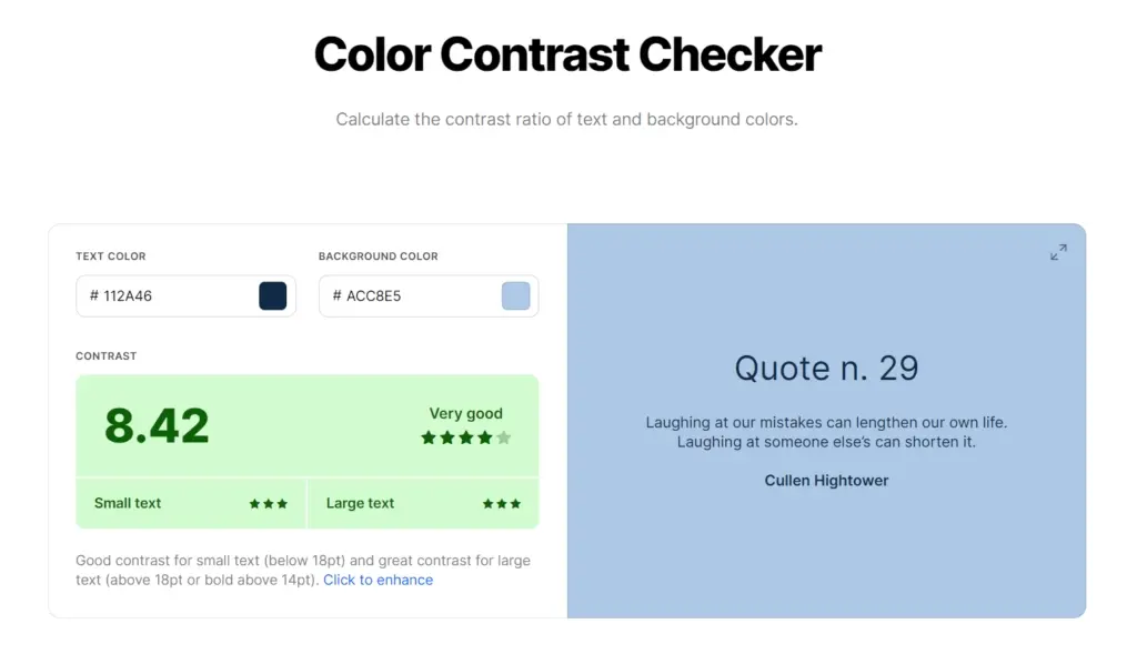 Accessibilité webdesign - contraste couleurs