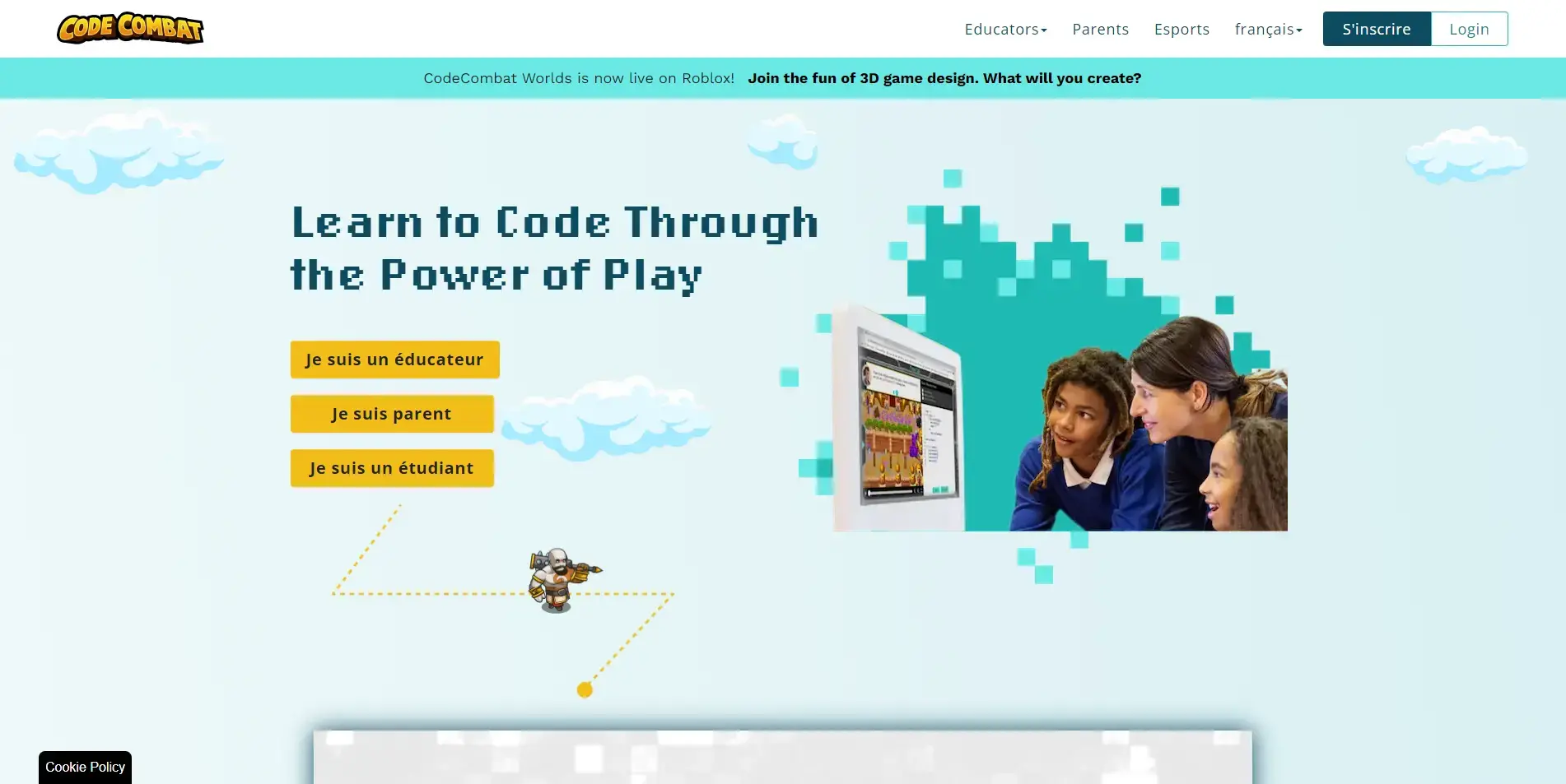 Jeu codage code combat