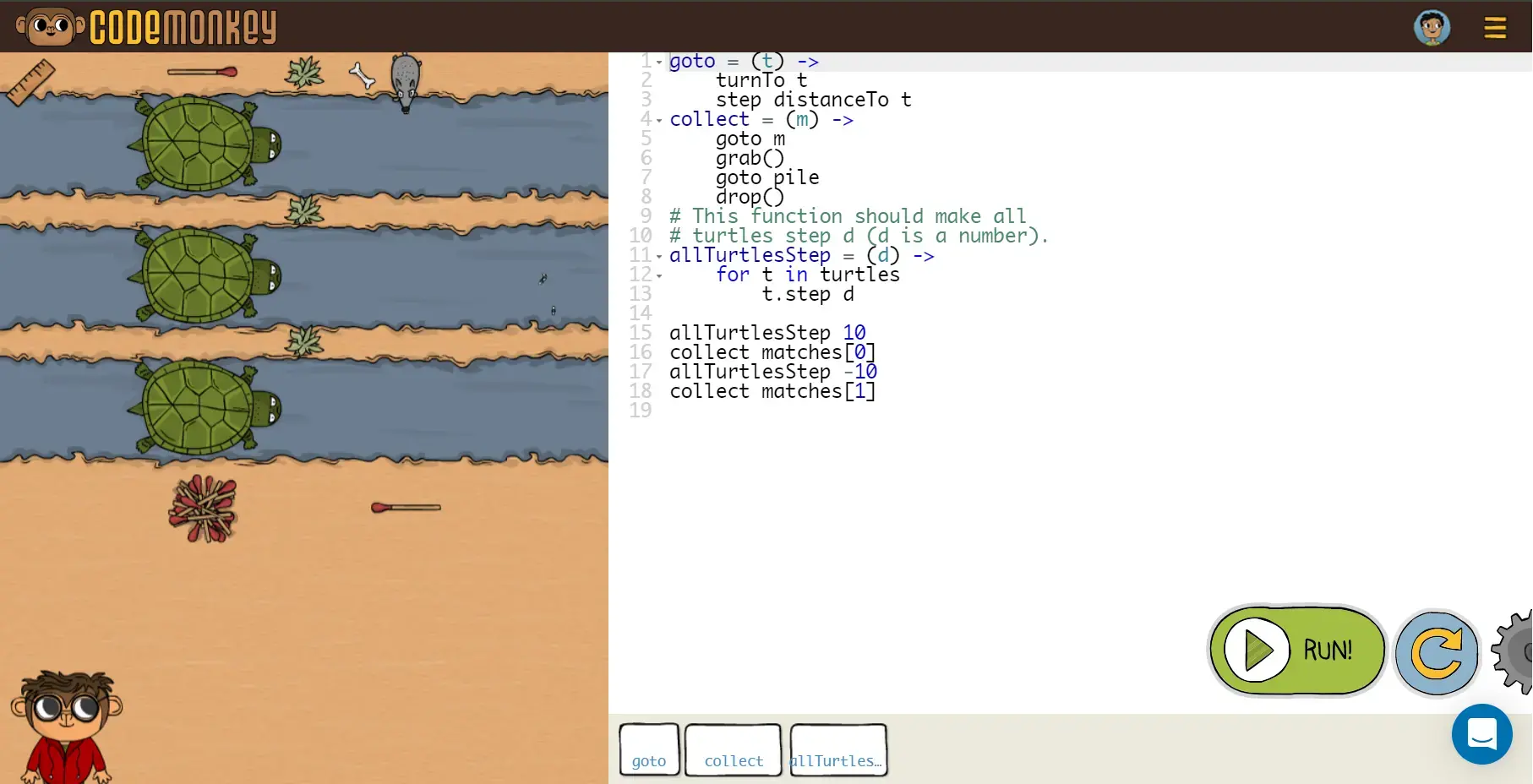 Jeu de programmation code monkey