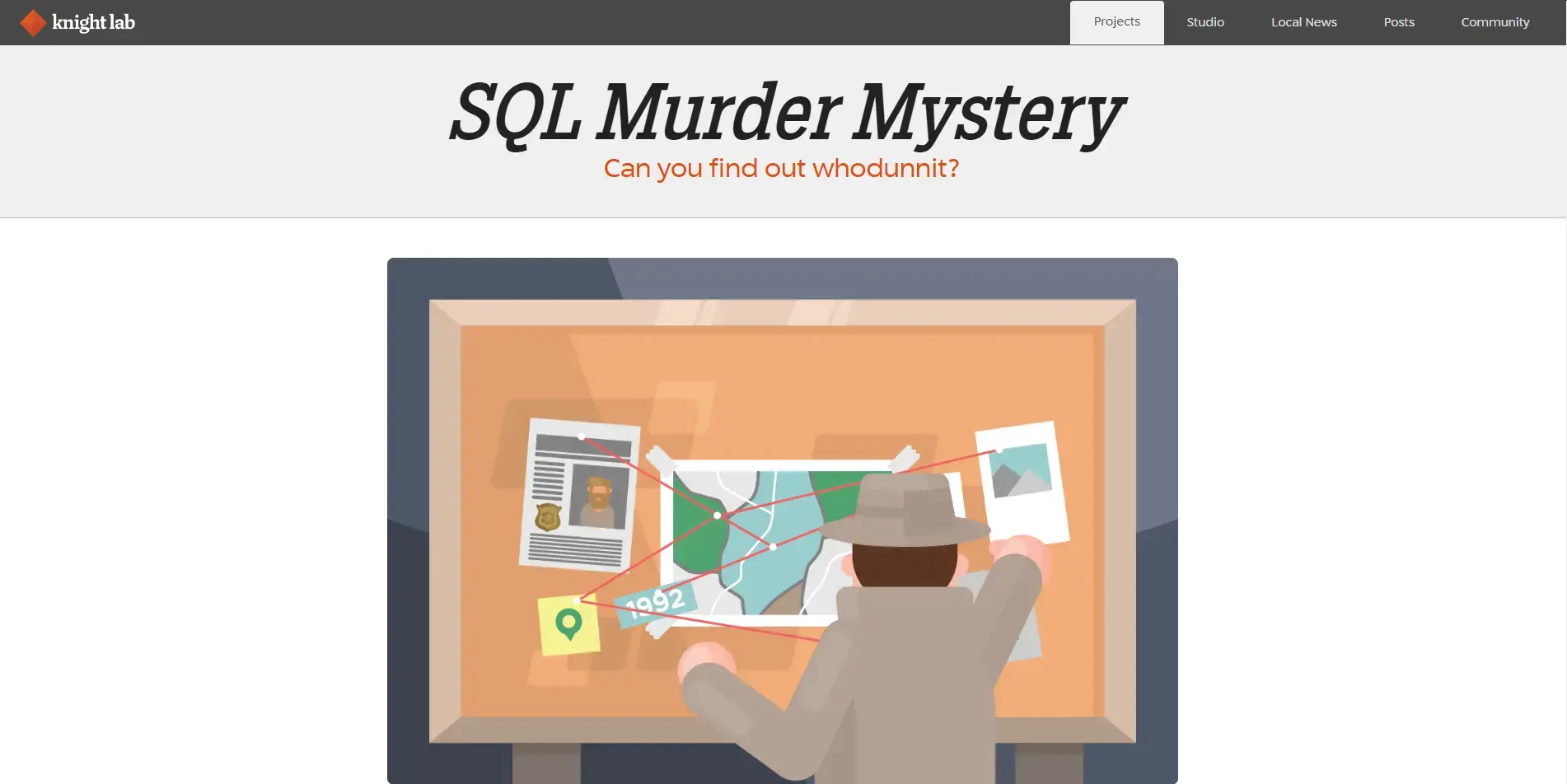 Jeu de programmation sql murder mystery