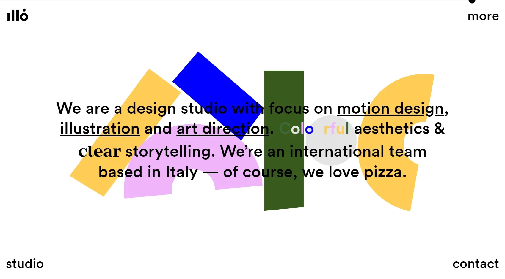 Blogduwebdesign exemples sites studio motion design illo