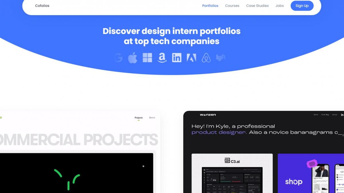 Cofolios :  portfolios inspirants pour jeunes designers