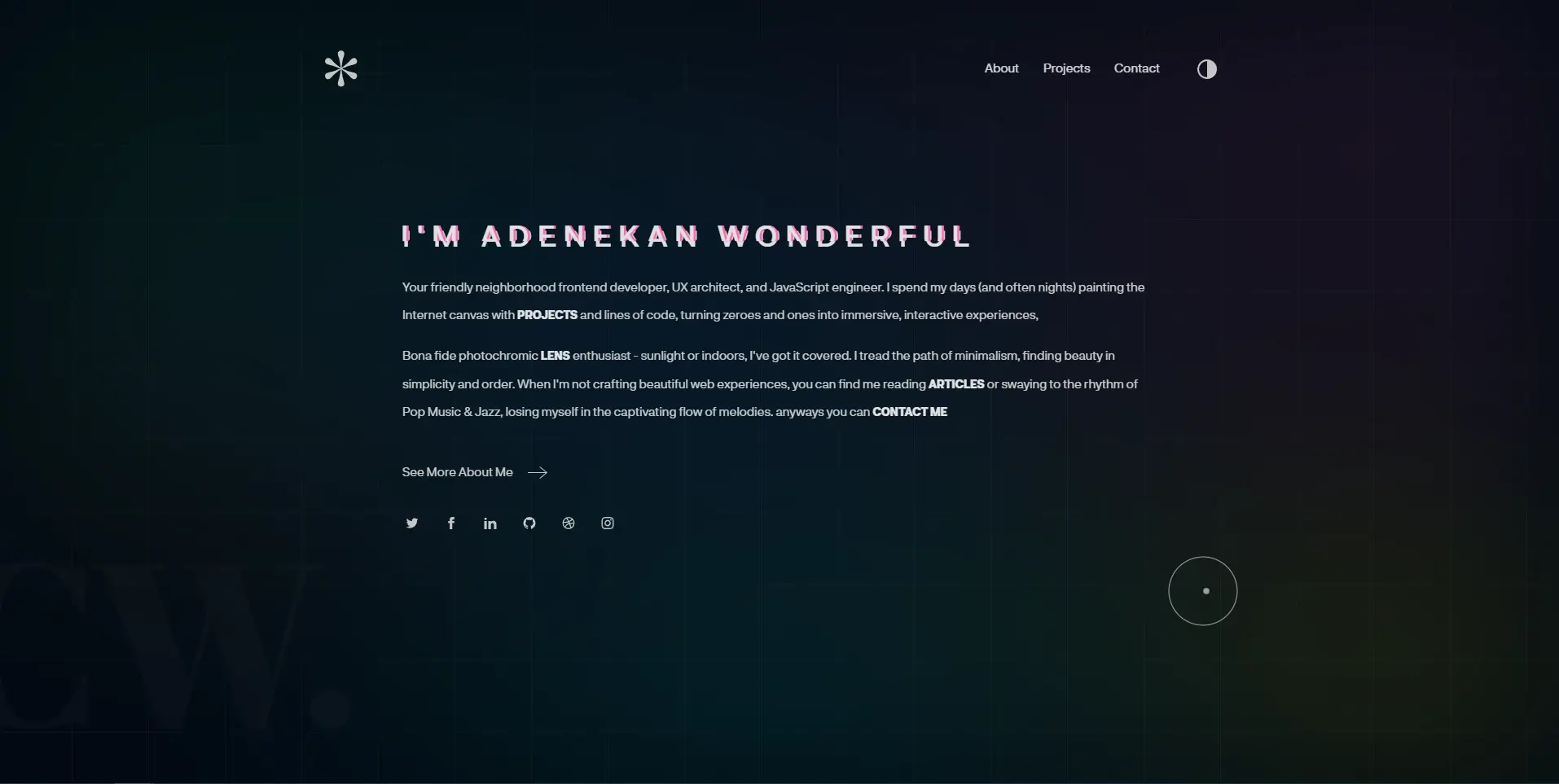 Blogduwebdesign graphisme inspiration portfolios developpeurs integrateurs adenekan wonderful
