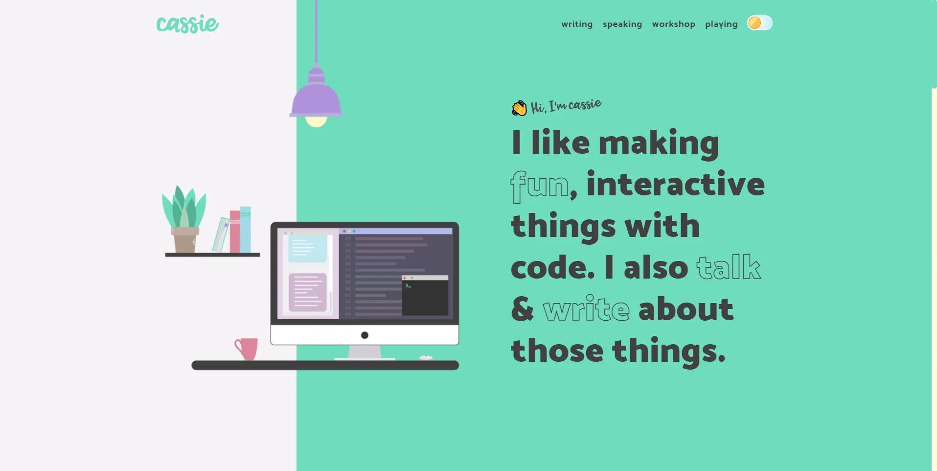 Portfolio développeur web cassie
