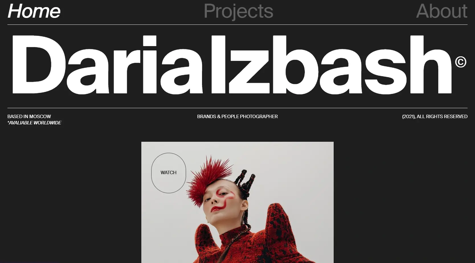 Blogduwebdesign graphisme inspiration portfolios photographe daria izbash