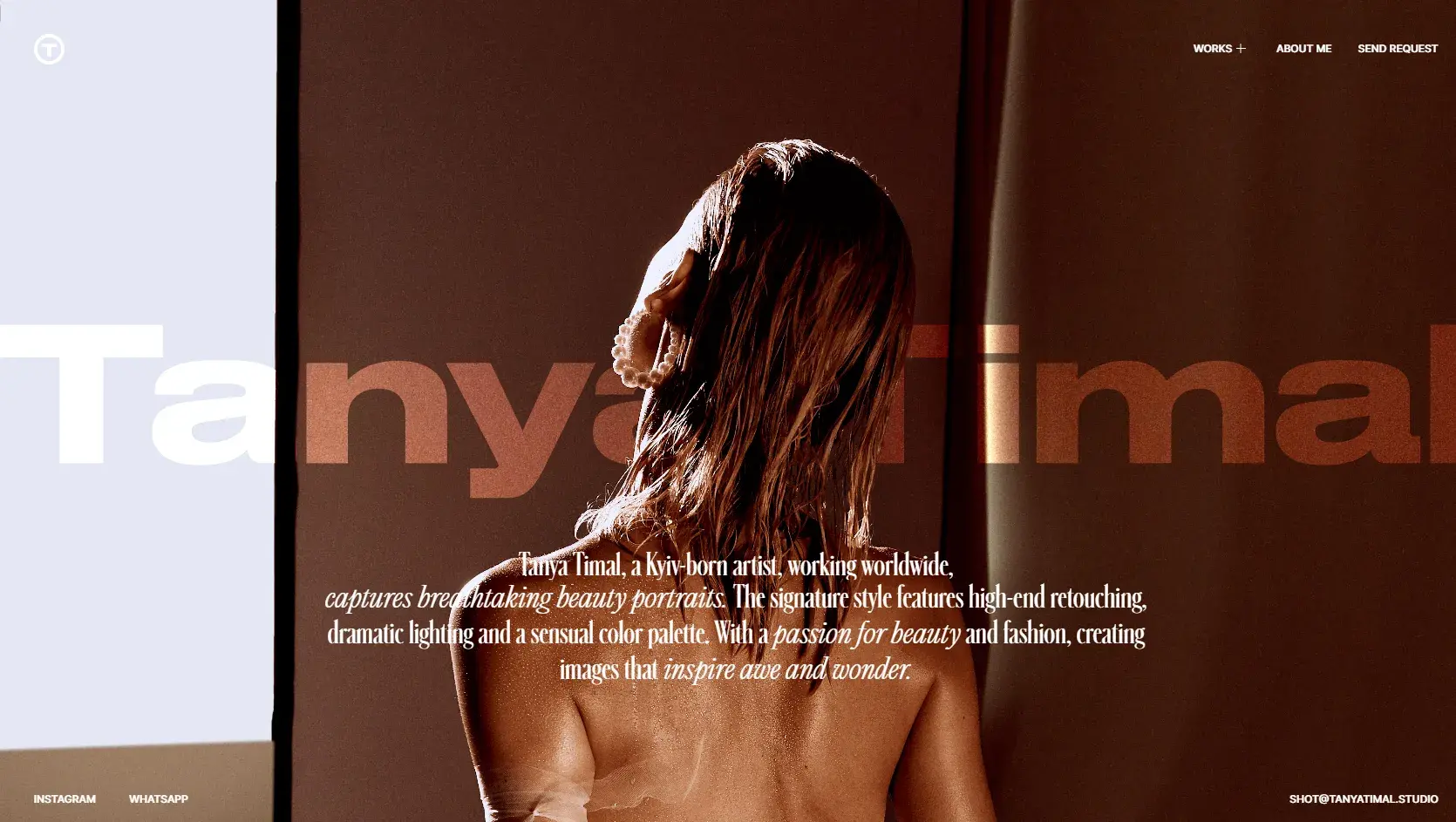 Blogduwebdesign graphisme inspiration portfolios photographe tanya timal