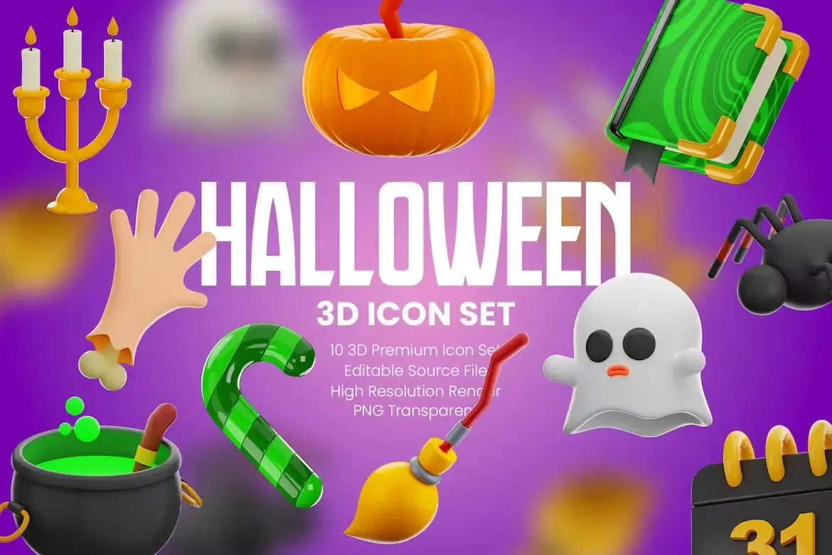 Blogduwebdesign illustrations 3d halloween johnwo jacksonif