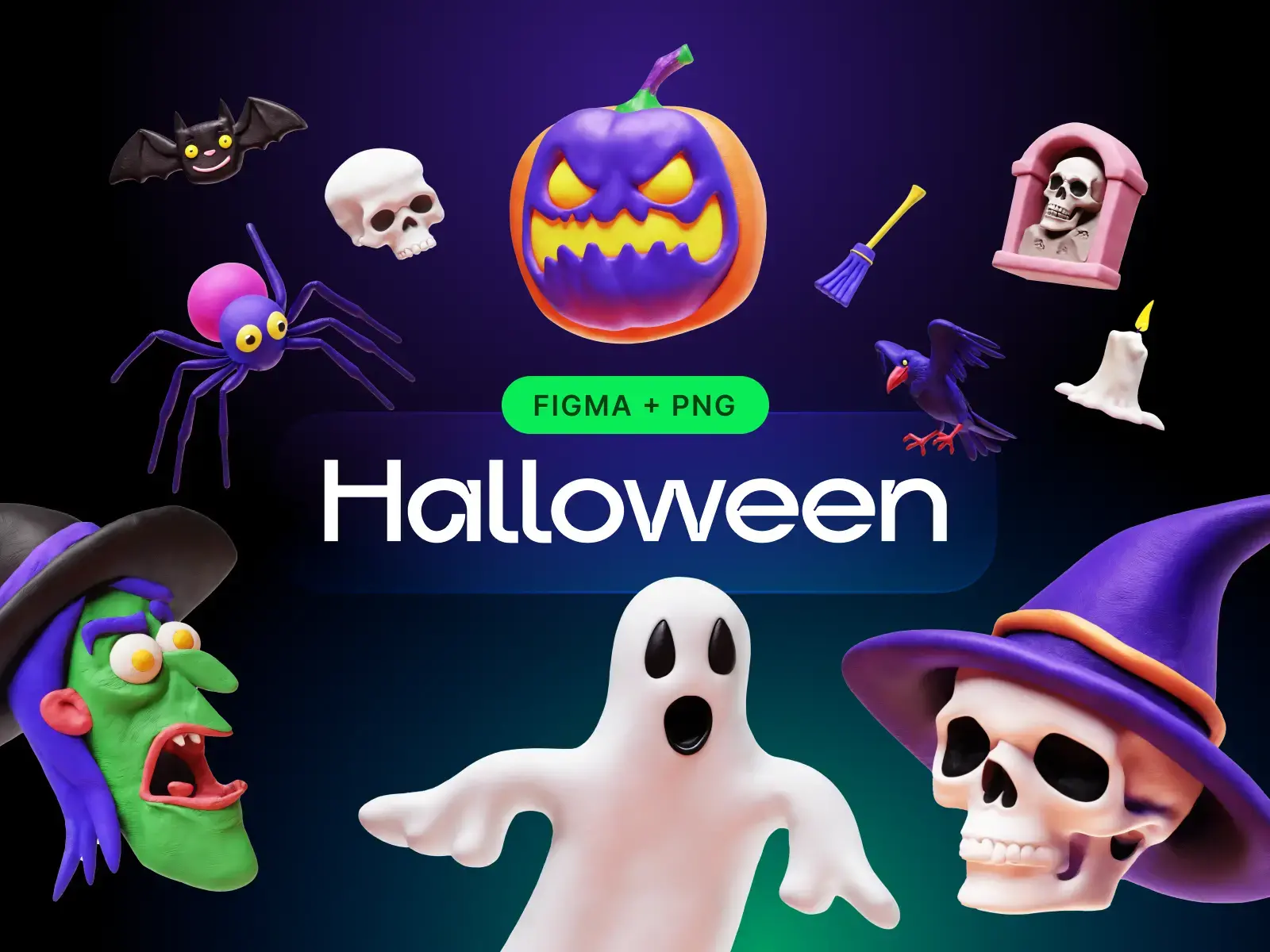 Blogduwebdesign illustrations 3d halloween mitya panov