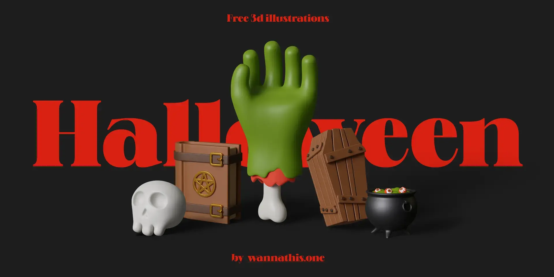 Blogduwebdesign illustrations 3d halloween wannathis one