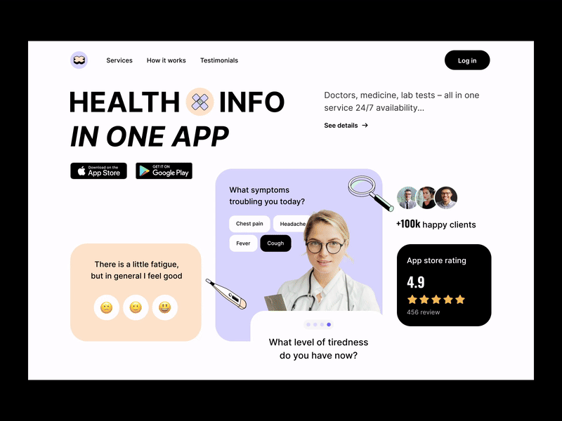 Animation web health app