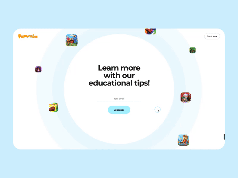 Animation web design papumba