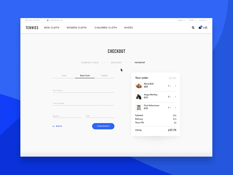 Animation web tennies