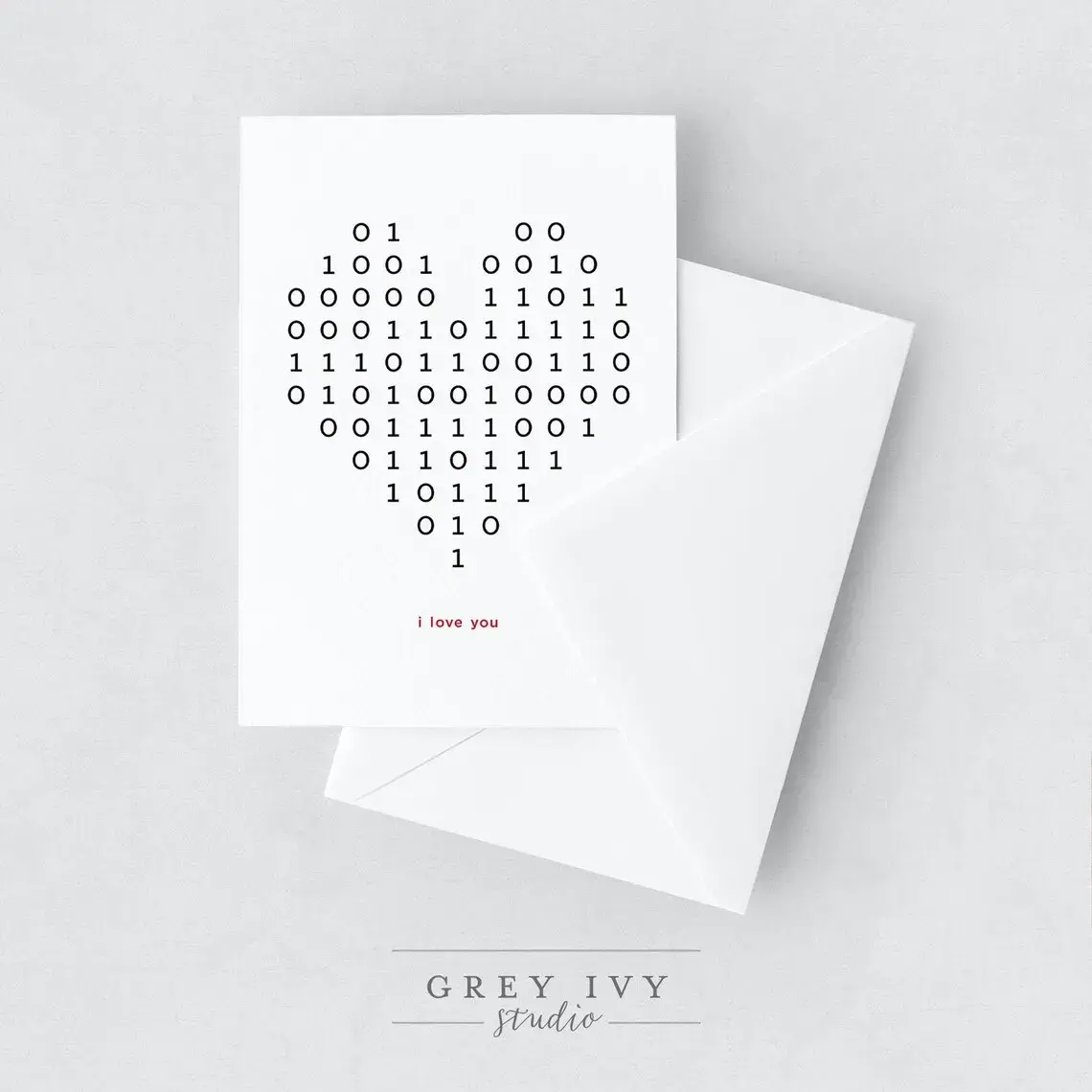Carte saint valentin originale i love you code