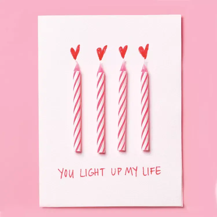 Carte saint valentin originale you light up my life