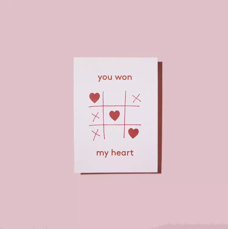 Carte saint valentin originale you won my heart