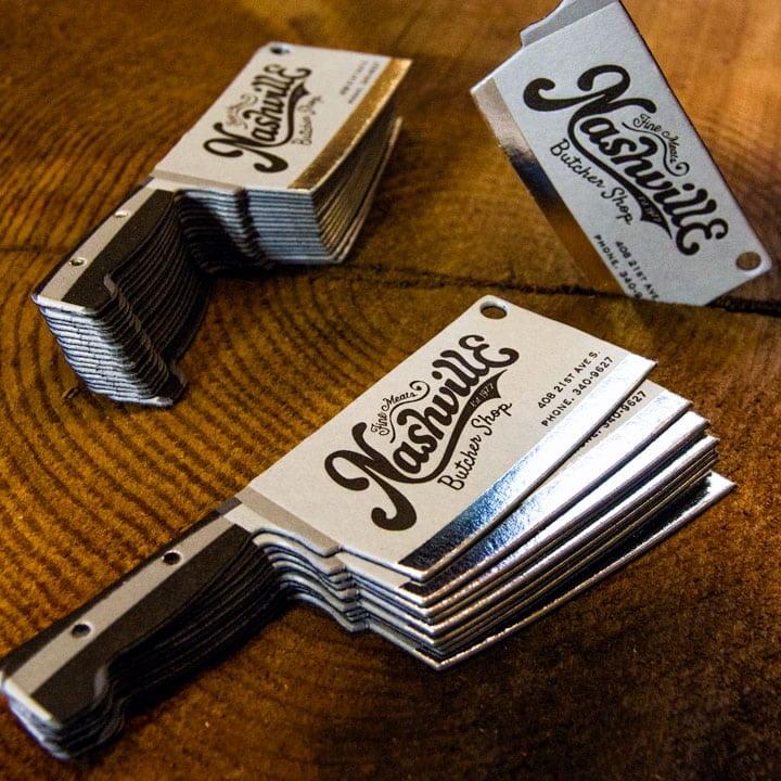 Blogduwebdesign inspiration cartes visites originales creatives nashville butcher