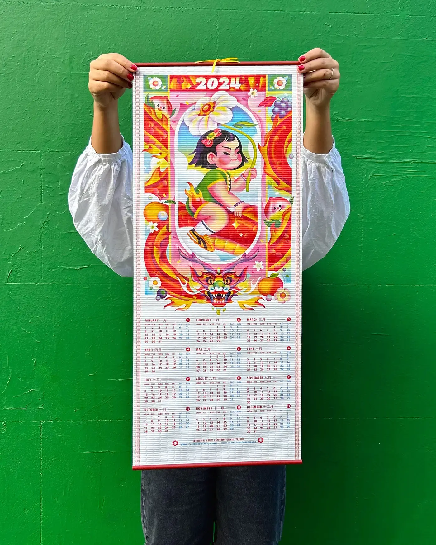 Blogduwebdesign inspiration creations nouvel an chinois dragon wall scroll calendar 2