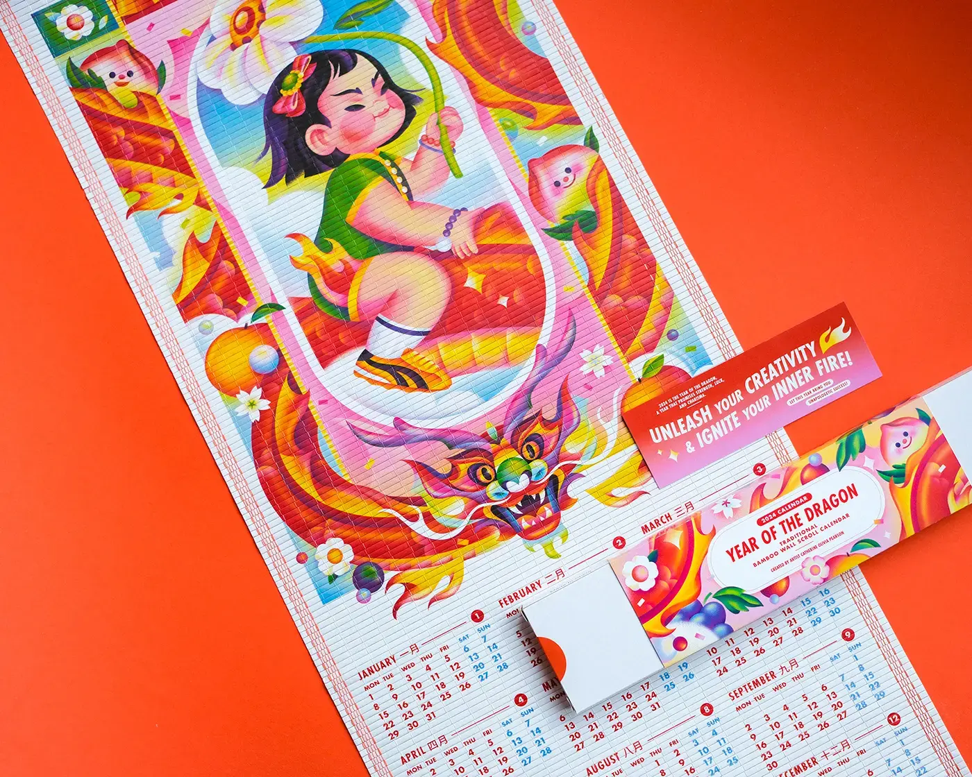 Blogduwebdesign inspiration creations nouvel an chinois dragon wall scroll calendar