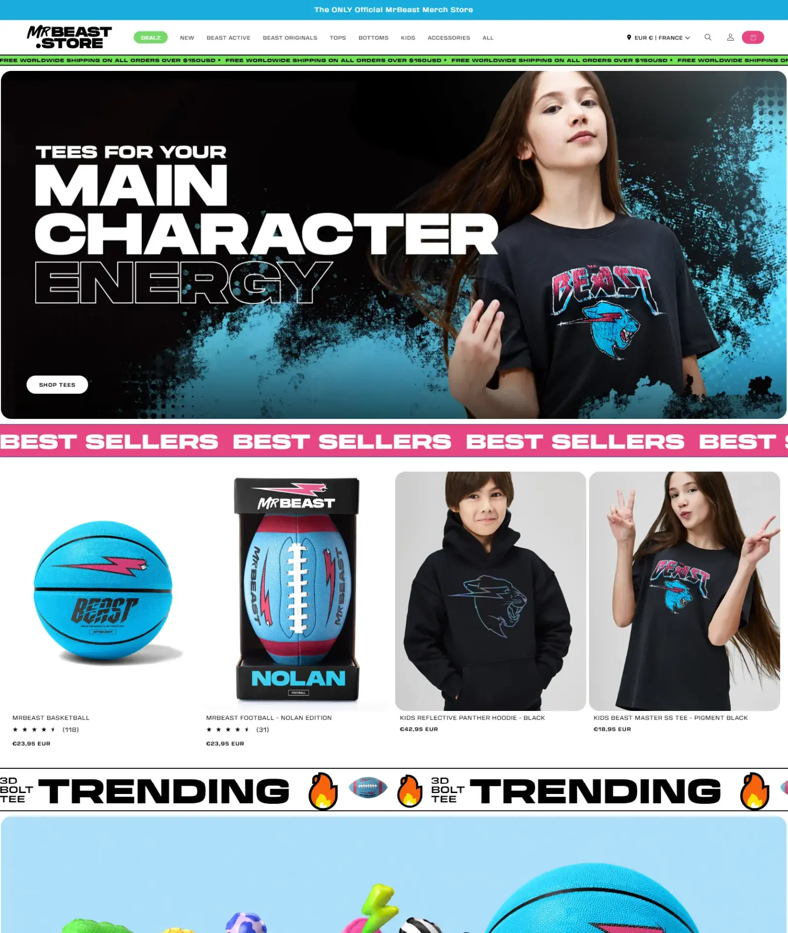 Blogduwebdesign inspiration design site web ecommerce mr beast store