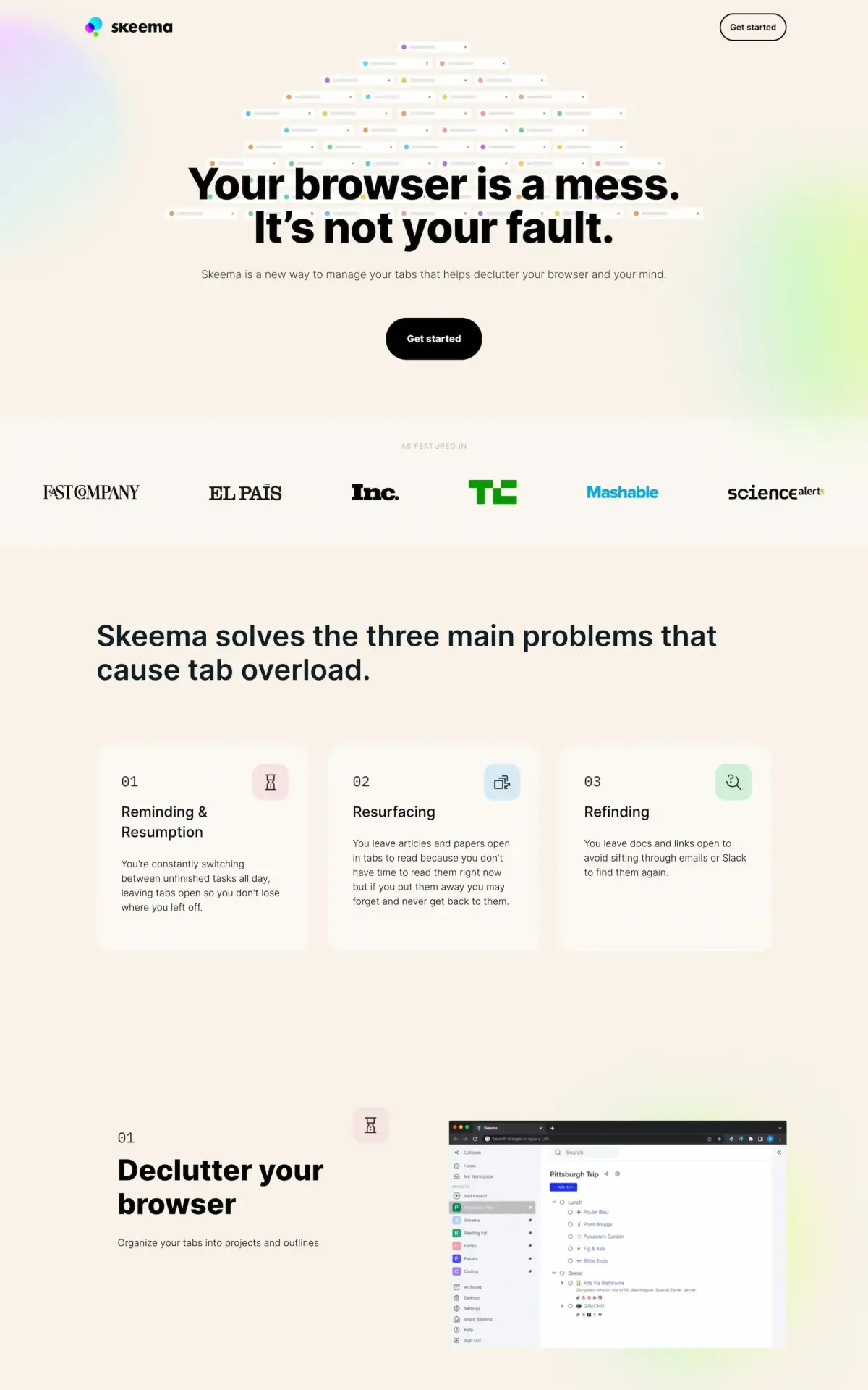 Blogduwebdesign inspiration exemples landing pages skeema