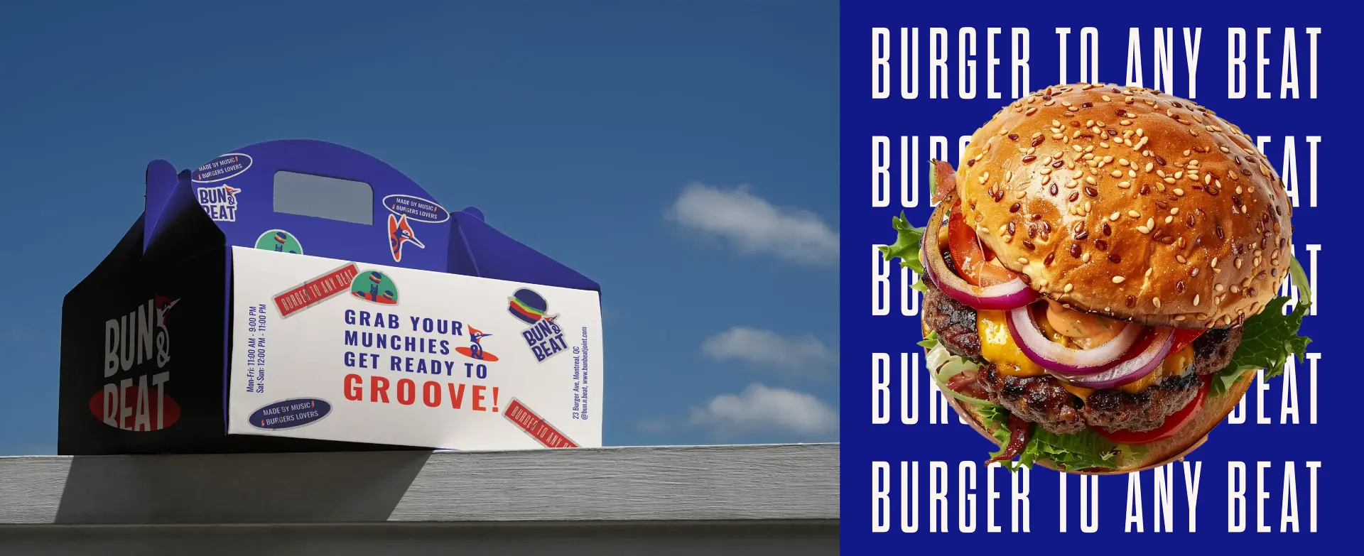 Blogduwebdesign inspiration graphisme branding burger bun beat 2