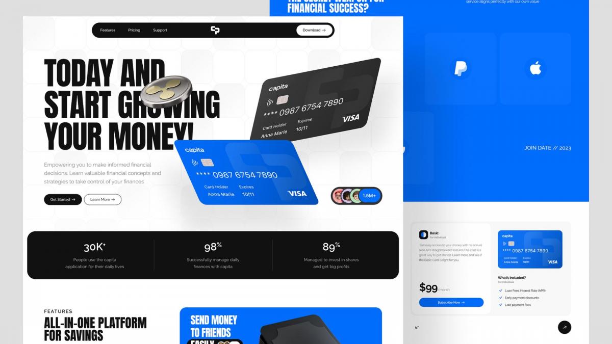 15 landing page de finances qui vont vous inspirer