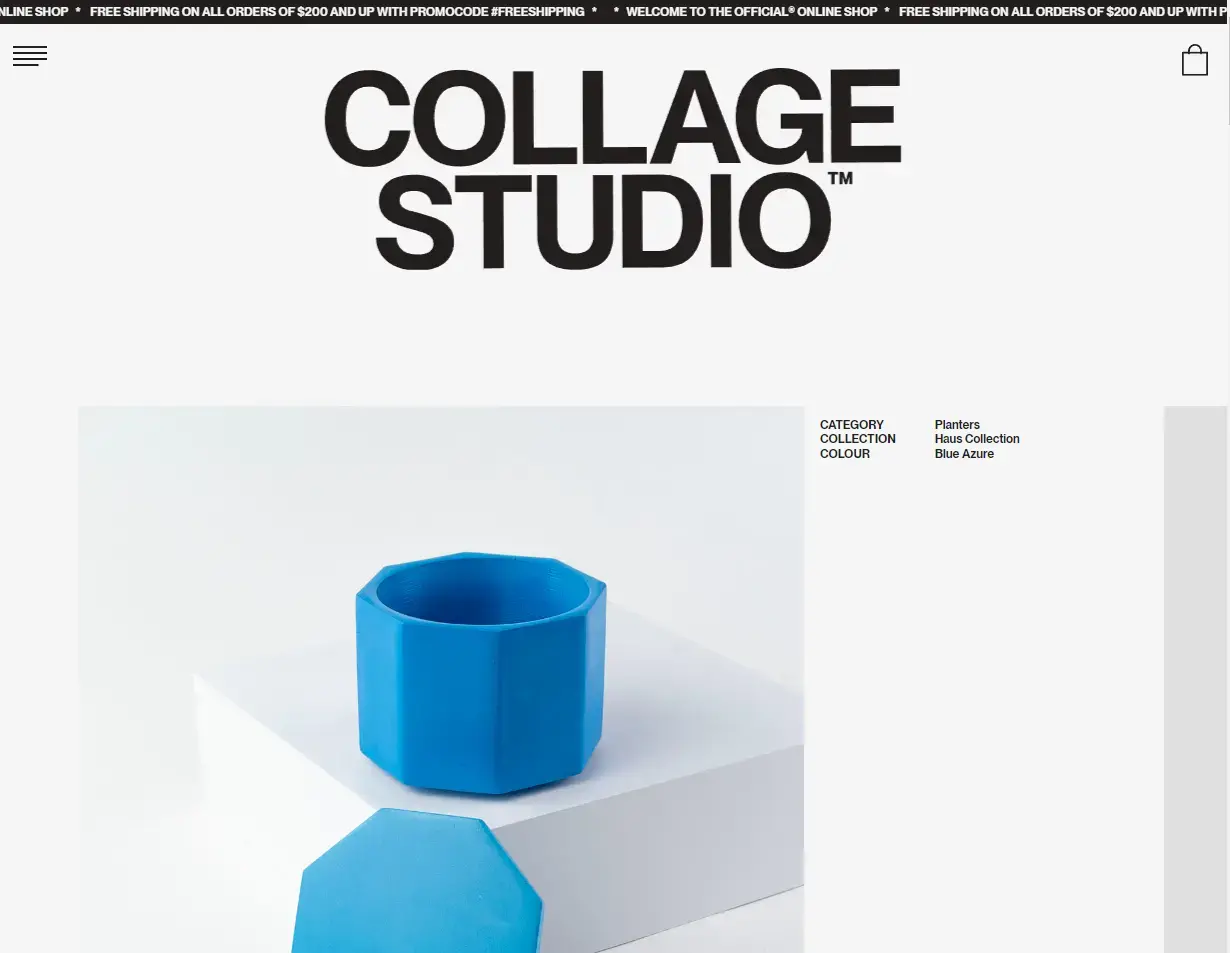 Exemple effet parallaxe site web collage studio