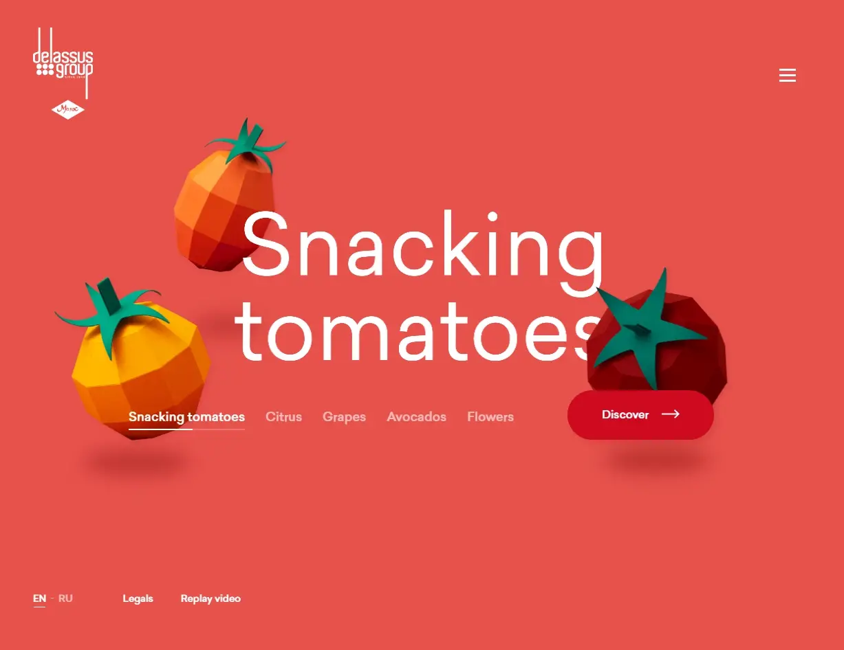 Exemple effet parallaxe site web delassus