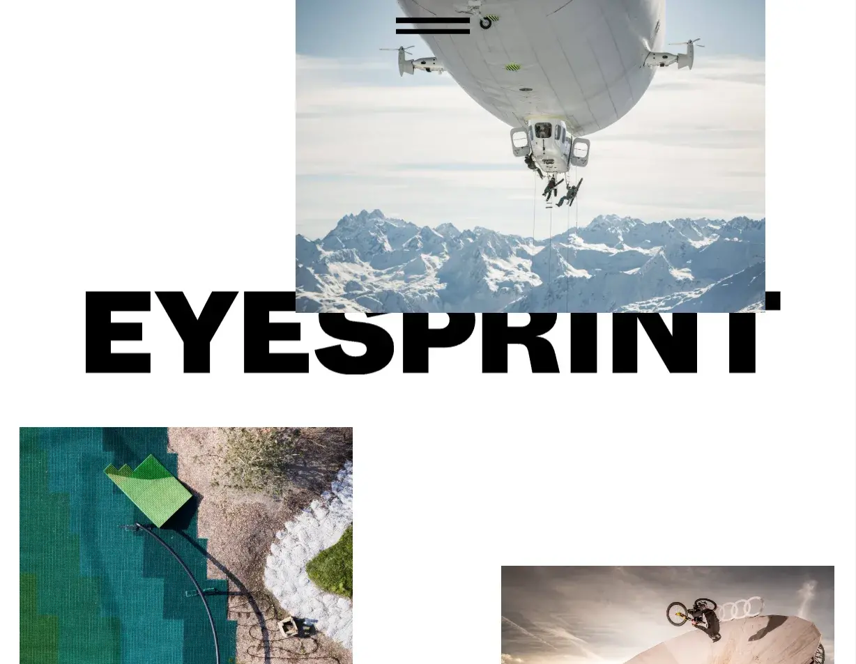 Exemple effet parallaxe site web eye sprint