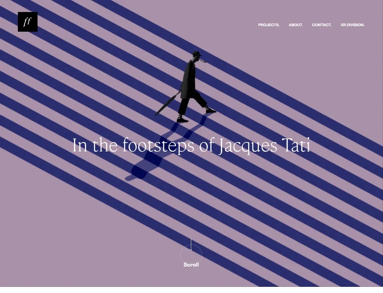 Exemple effet parallaxe site web femme fatale paris