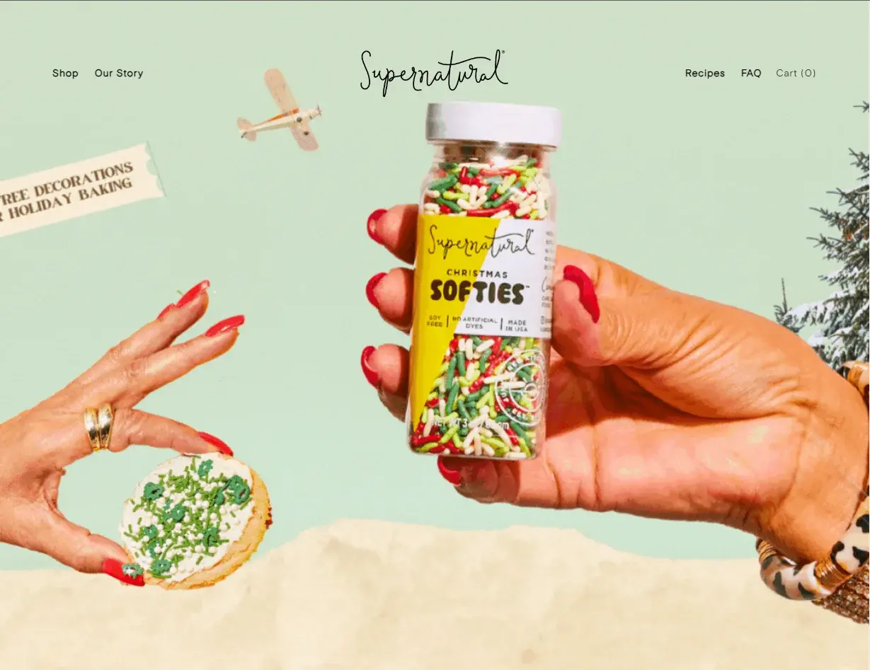 Exemple effet parallaxe site web supernatural kitchen
