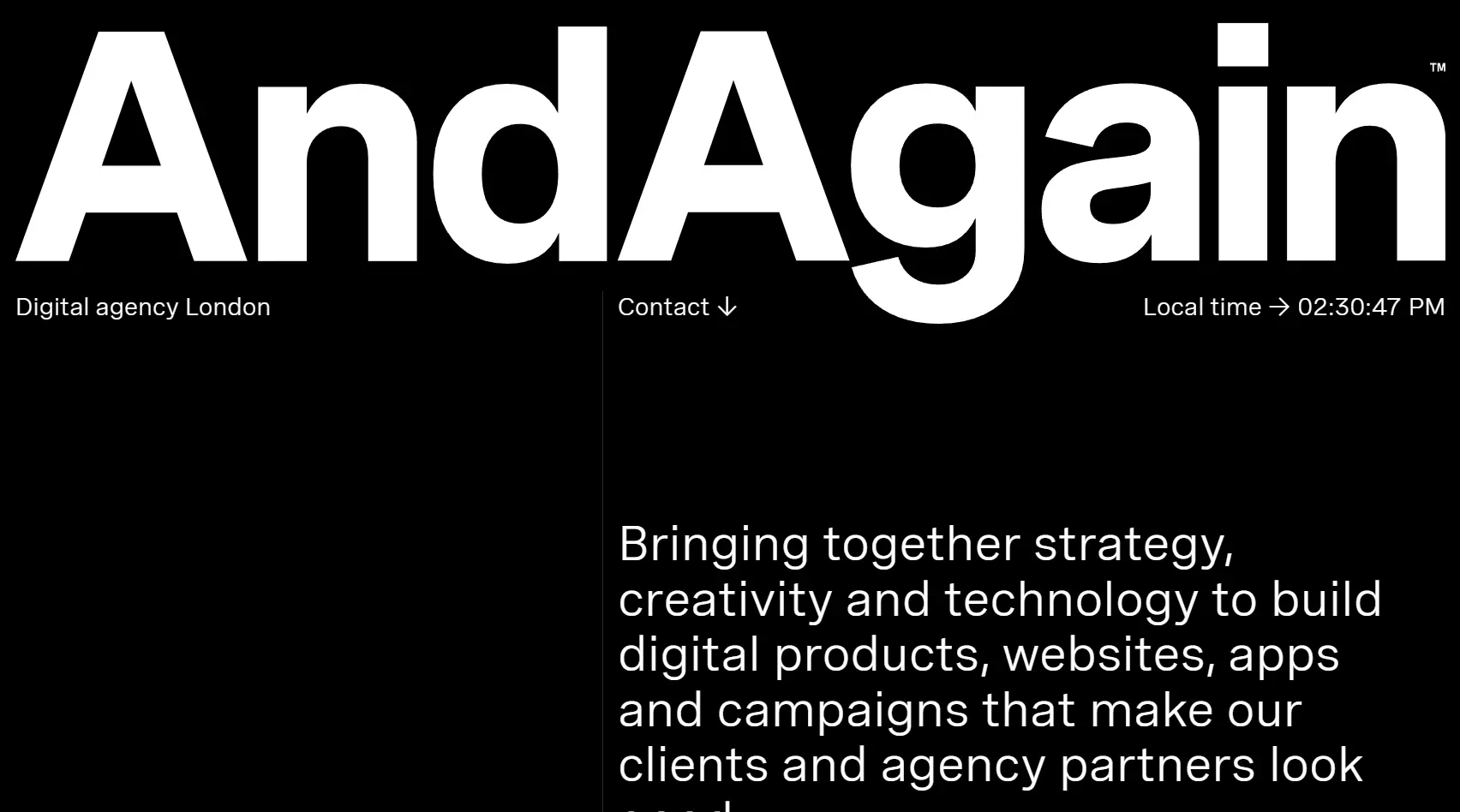 Blogduwebdesign inspiration web contraste noir blanc andagain