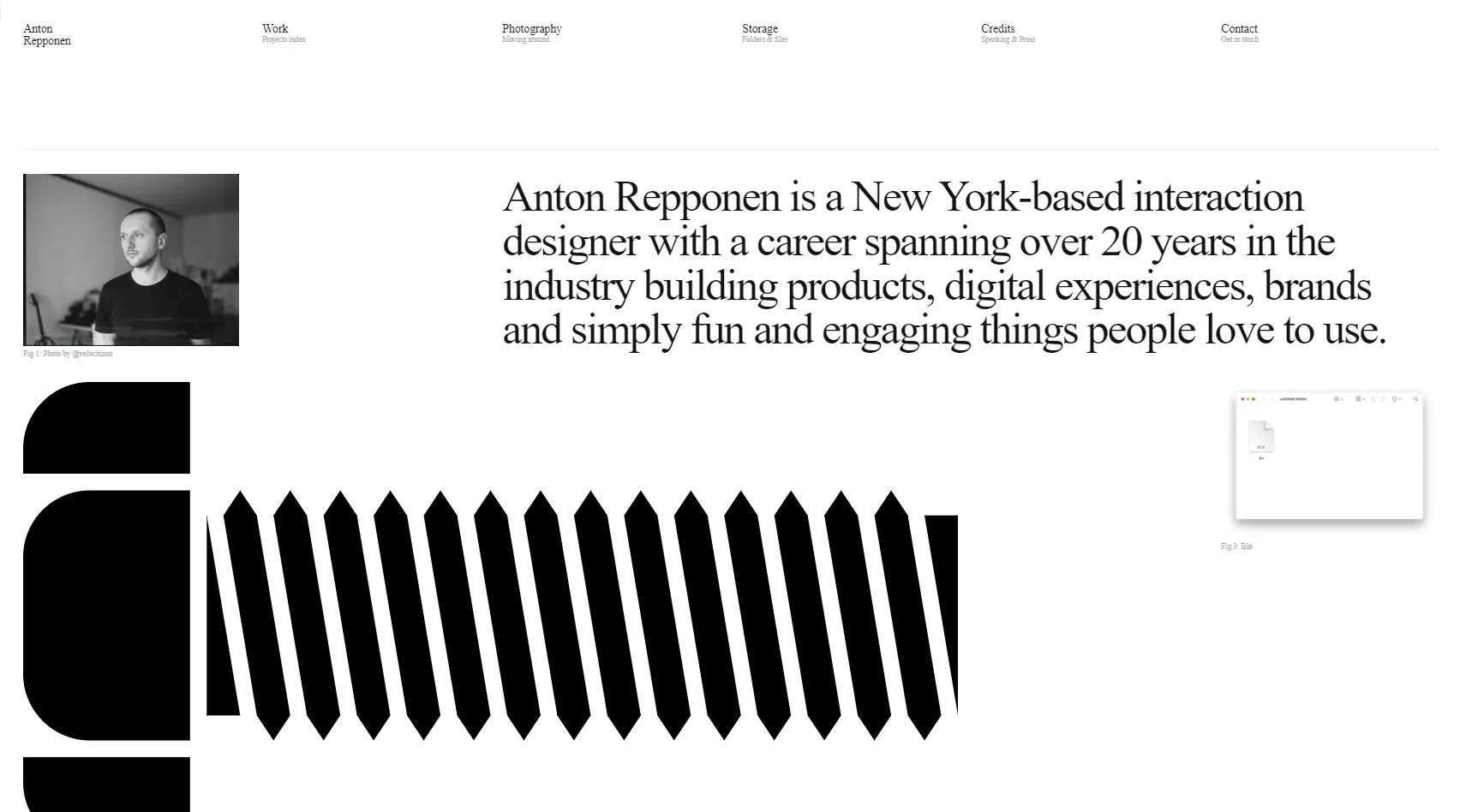 Blogduwebdesign inspiration web contraste noir blanc anton repponen