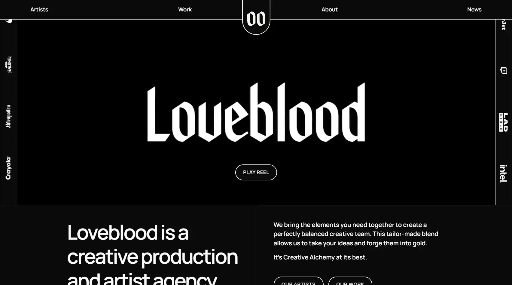 Blogduwebdesign inspiration web contraste noir blanc loveblood