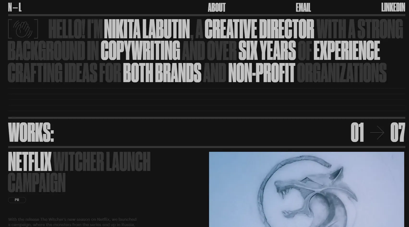 Blogduwebdesign inspiration web contraste noir blanc nikita labutin