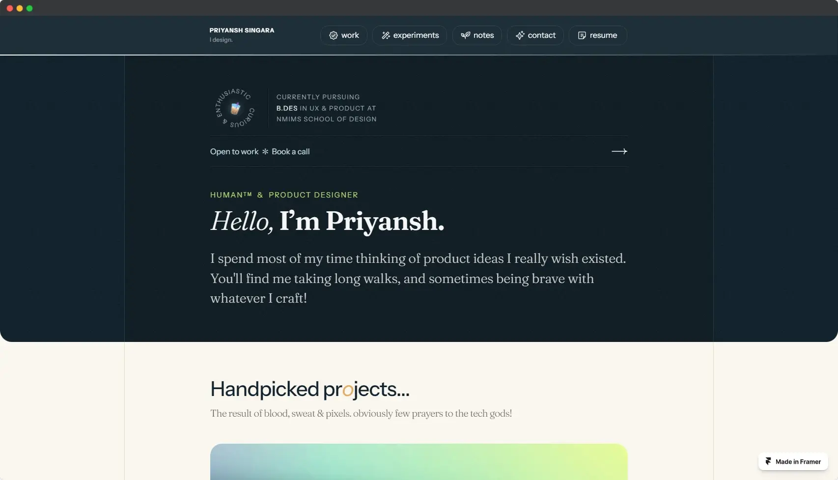 Blogduwebdesign inspiration web portfolio product designer priyansh singara